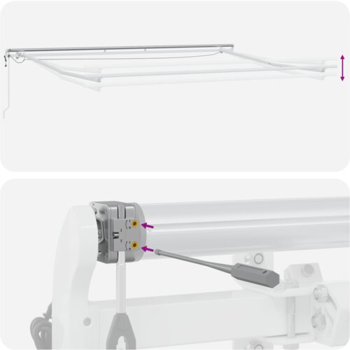 vidaXL Avtomatska retraktibilna tenda z LED svetlo sivo 450x300 cm, Tenda zamenjava tkanine za okvir 4,5x3 m svetlo siva Cene