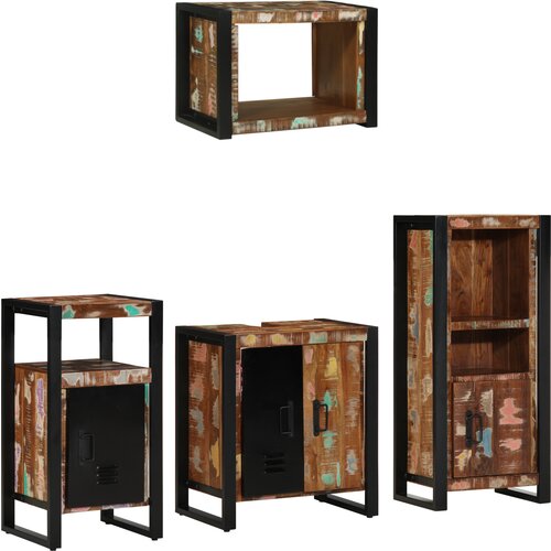 VidaXL Set namje&amp;scaron;taja za kupaonicu 4 pcs Čvrsto reciklirano drvo Slike