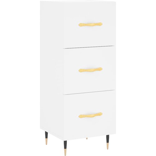 Maison Chic Komoda - Predalnik bela 34,5x34x90 cm inženirski les, (21716480) Slike