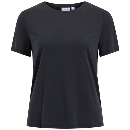 Vila Puloverji Modala O Neck T-Shirt - Black Črna Cene