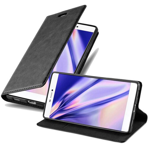 Cadorabo Ohi&scaron;je, združljivo z Huawei P8 v nočna črna - Za&scaron;čitni ovitek z magnetnim zapiranjem, stoječo funkcijo in režo za kartice, (20560827) Cene