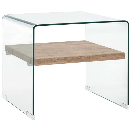 Furnova Klubska mizica prozorna 50x50x45 cm kaljeno steklo, (21915695) Slike