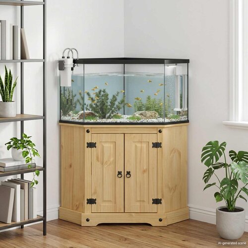 VidaXL Stalak za akvarij CORONA Smeđa 70 x 70 x 73 cm 300 kg Slike