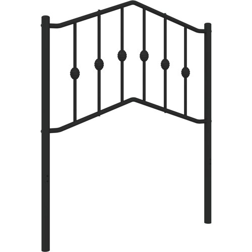 VidaXL Kovinsko posteljno vzglavje črno 75 cm, (21086267) Slike