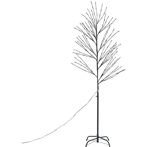 QAZQA božično drevo črno 200 cm vklj. led IP44 - vixen Cene