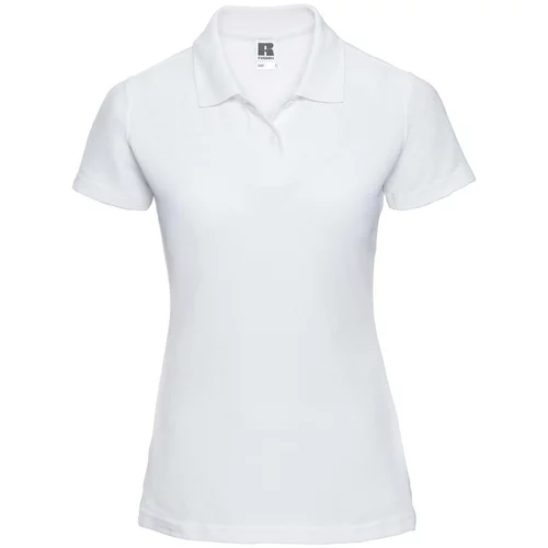 RUSSELL White Polycotton Polo Women's T-Shirt