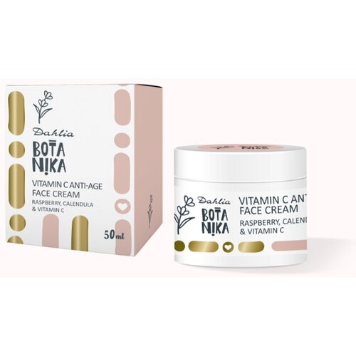 Dahlia anti-age krema za lice sa malinom, nevenom i vitaminom C Botanika, 50ml Cene