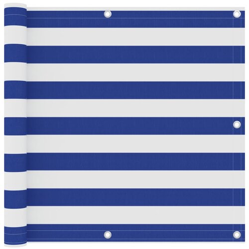 vidaXL balkonski zastor bijelo-plavi 90 x 400 cm od tkanine Oxford Cijene