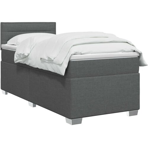  Krevet s box springom madracem i LED-om Tamnosiva 100 x 200 cm - Tamnosiva 100 x 200 cm Dizajn linija Slike