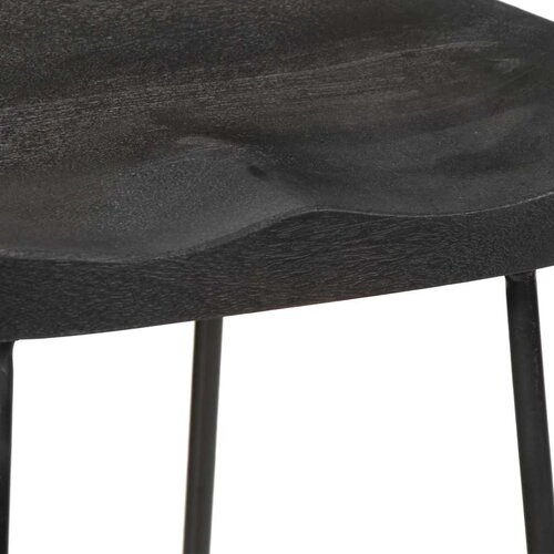  Barski stolci 2 kom crni 45x40x78 cm masivnog drva manga Slike