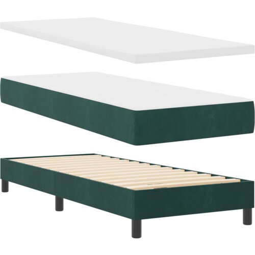 Box Spring Krevet s Madracem Tamno Zelena 80x200 cm Bar&amp;scaron;un Slike