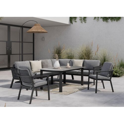 Amatio JEDILNA LOUNGE GARNITURA tkanina aluminij Slike