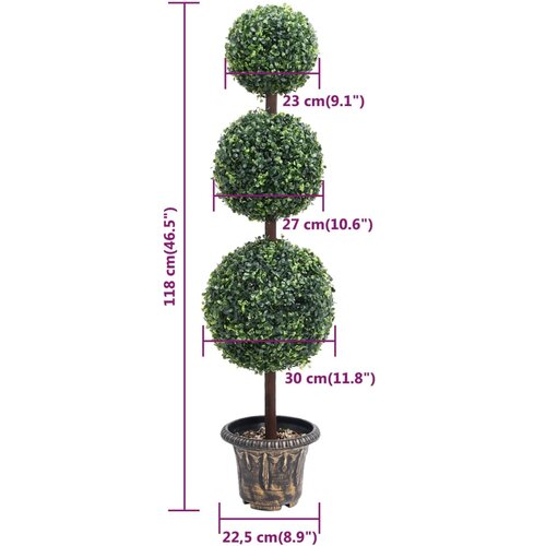  Umjetni &amp;scaron;im&amp;scaron;ir u obliku kugle s posudom zeleni 118 cm Slike