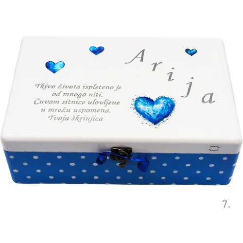 Kutija uspomena personalizirana imenom - poklon za rođenje, kr&scaron;tenje ili rođendan djeteta - 7. 20x30x10cm - 154366 Cijene