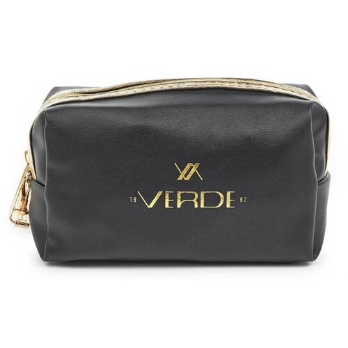 Verde Neseser cetvrtasti sa zlatnim paspulom 0237, 18×7×10 cm crna Cene