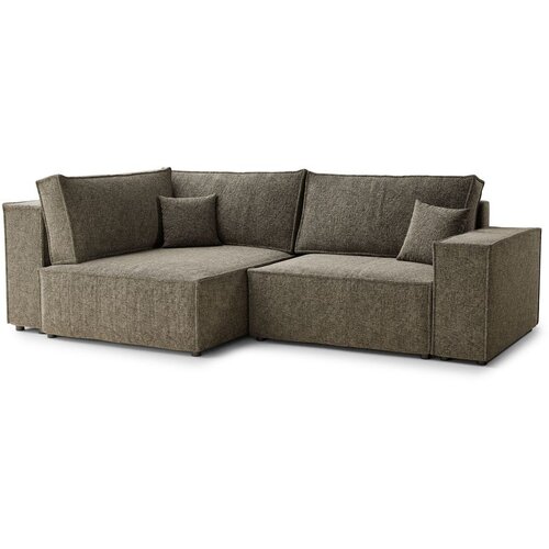 Maison de Rêve Rjava raztegljiva/s prostorom za shranjevanje kotna sedežna garnitura iz šenilje (levi kot/v obliki črke L) Tonga – Cene