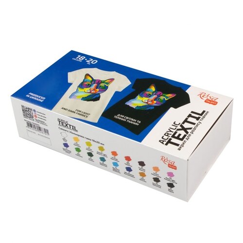 Rosa akrilne boje za tekstil 18x20 ml Cijene