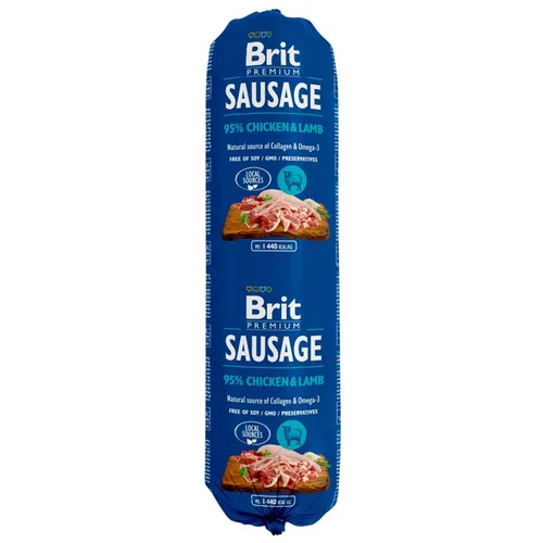 Brit Premium Brit Sausage 12 x 800 g - Piščanec in jagnjetina