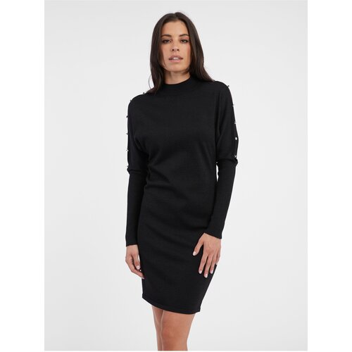 Orsay Black Ladies Knitted Dress - Women Cene