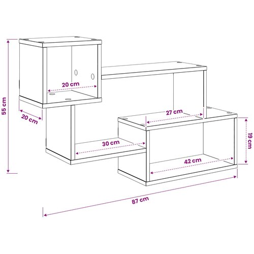  Lebdeća polica Zidna montaža Betonska siva 87 x 20 x 55 cm Slike