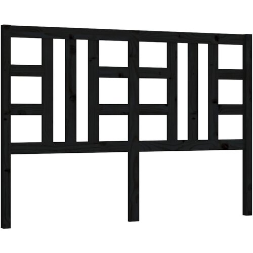 Maison Chic posteljno vzglavje - vzglavna omarica - nočna omarica črno 126x4x100 cm trdna borovina, (21705741) Slike