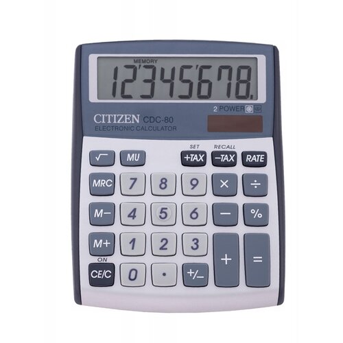 Citizen Kalkulator CDC-80BKWB, srebrn Cene