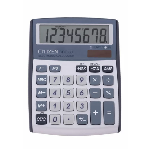 Citizen Kalkulator CDC-80BKWB, srebrn