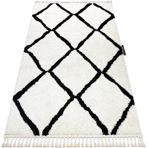 RugsX Preproge Preproga BERBER CROSS bela Čopki berbery Maroški 80x150 cm Bela Cene