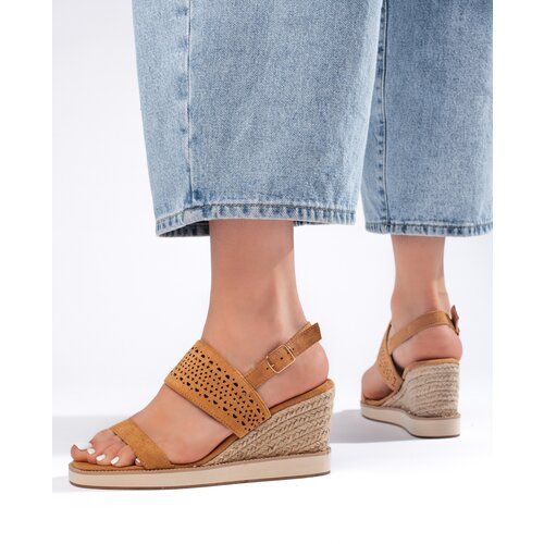 Shelvt Brown women's wedge sandals Cijene