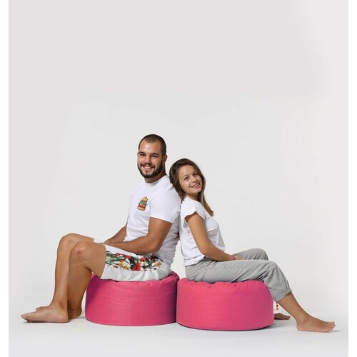 Atelier Del Sofa round - pink pink pouffe Slike