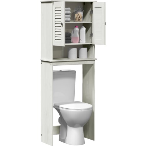 vidaXL Kabinetska WC Bijela 60 x 27 x 161 cm Masivna borovina Cijene