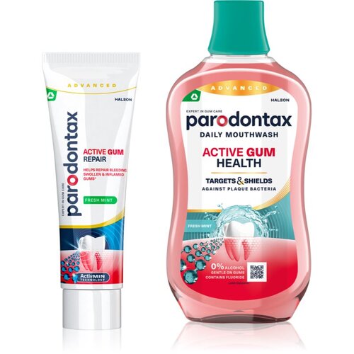 Parodontax Active Gum Repair &amp;amp; Health Fresh Mint set za potpunu za&amp;scaron;titu zuba Slike