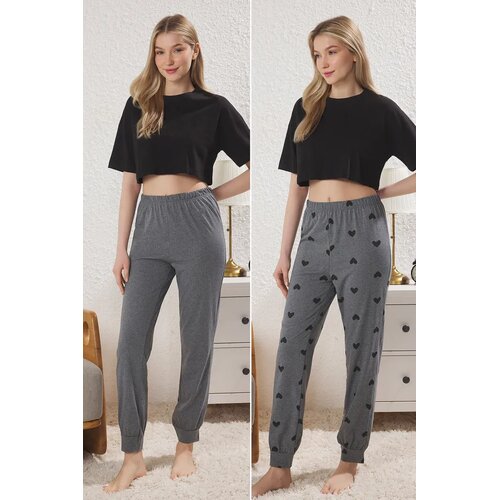 TRENDYOLMILLA Ženski set donjeg dela pidžame Thmss25Pj00017, 2 komada, &Scaron;areni Cene