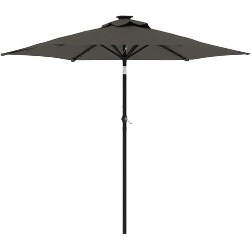 vidaXL Vrtni senčnik z LED in jeklenim drogom antraciten 225x225x212cm, (21274600) Cene