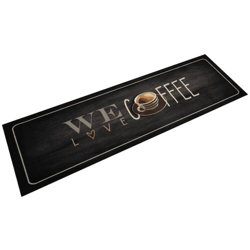  Kuhinjski tepih perivi s natpisom Coffee 45 x 150 cm bar&amp;scaron;unasti Slike