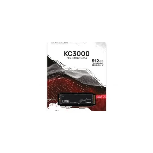 Kingston SSD 512GB KC3000M.2, NVMe PCIe Gen 4.0R/W : 7000/3900MB/s