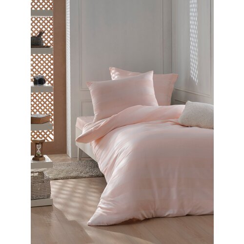 Hanah home komplet posteljine Max Yollu Saten, 160x220cm, Roze Slike