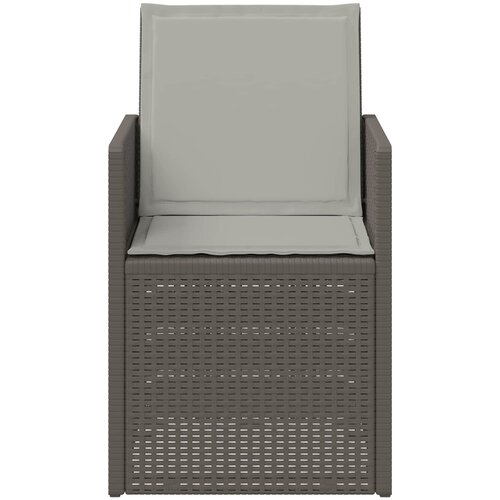  Vrtne stolice za blagovanje 2 pcs Svjetlosiva PP Slike