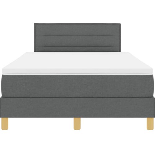  LED Box Spring Krevet Tamno siva 120 x 200 cm tkanina Slike