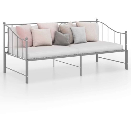  Za krevet na razvlačenje sivi metalni 90 x 200 cm Slike