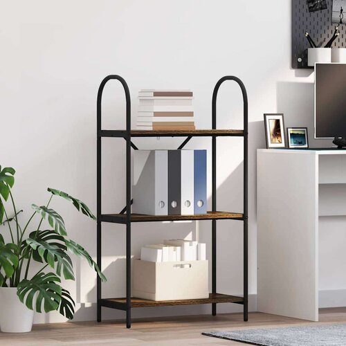 vidaXL Polica Dimljeni hrast 60 x 30 x 109 cm Konstruirano drvo Cene