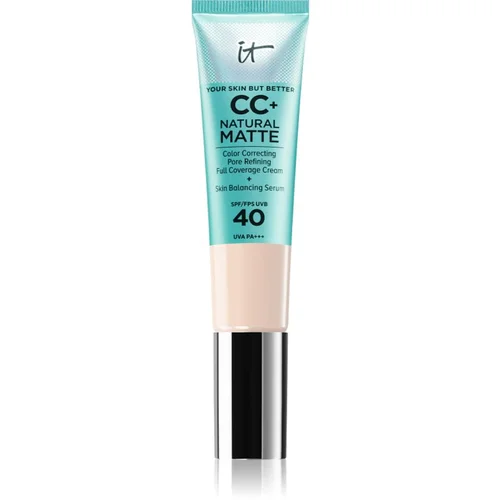 IT Cosmetics Your Skin But Better CC+ Cream Natural Matte matirajoči tekoči puder SPF 40 za ženske Fair Porcelain 32 ml