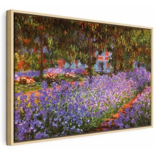  Slika - Claude Monet – The Artist’s Garden at Giverny 120x80 U prirodnom drvenom okviru Cene