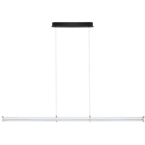 Nova Luce Mat crna/u mat srebrnoj boji metalna LED viseća svjetiljka s mogućnosti zatamnjivanja sa sjenilom od akrilnog stakla Pheme &ndash; Cijene