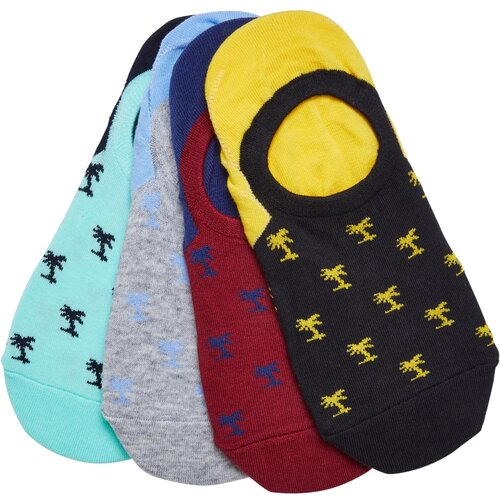 Urban Classics Accessoires Reccyled Yarn Invisbile Palmtree Socks 4-Pack Multicolor Slike