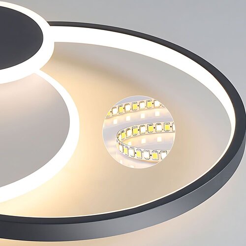 Toolight Moderan LED Stropni Luster APP1709-C Crne Boje Slike