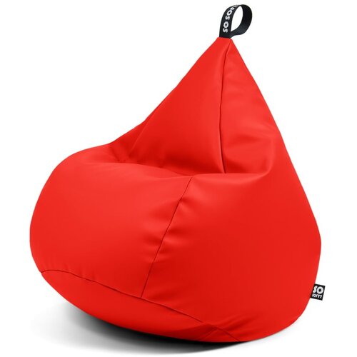 So Soft? Rdeča vreča za sedenje iz umetnega usnja Drop XL – Cene