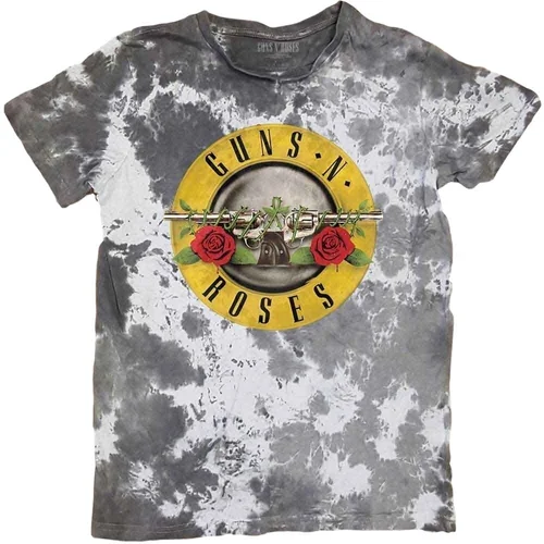 Guns N' Roses Majica Classic Logo Unisex Dip-Dye on White L