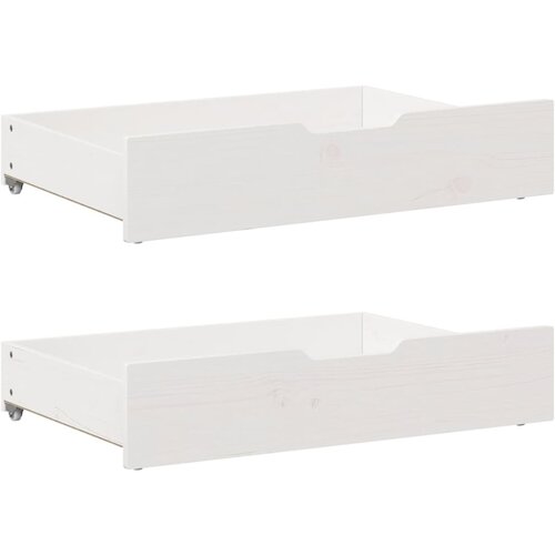 vidaXL Ladice ispod kreveta 2 kom bijele 80x55x16 cm od borovine Cijene