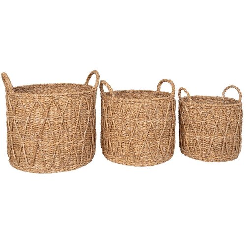 House Nordic Košare u setu 3 kom od morske trave ø 32x30 cm Krabi – Cijene